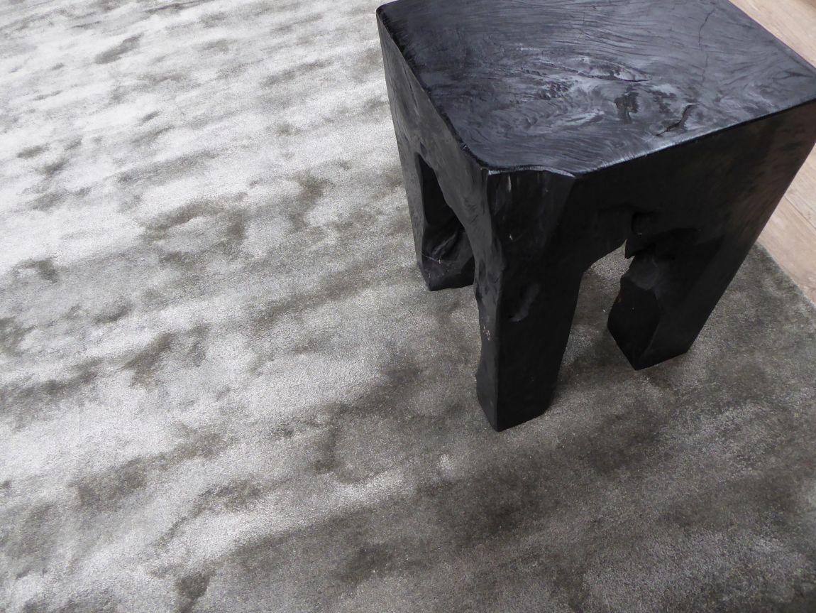 Tapis Annamitique Gris – 100% Viscose – Éclat Soyeux Tufté Main - Tapis Contemporains à Prix Outlet - Bel-Deco
