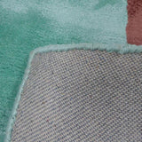 Blue and Burgundy Viscose Rug – Annamitique – back of the rug
