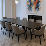 Teppich Grau Vintage aus Viskose – Erica, im Esszimmer