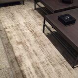 Tapis vintage beige en viscose – Erica, dans un salon