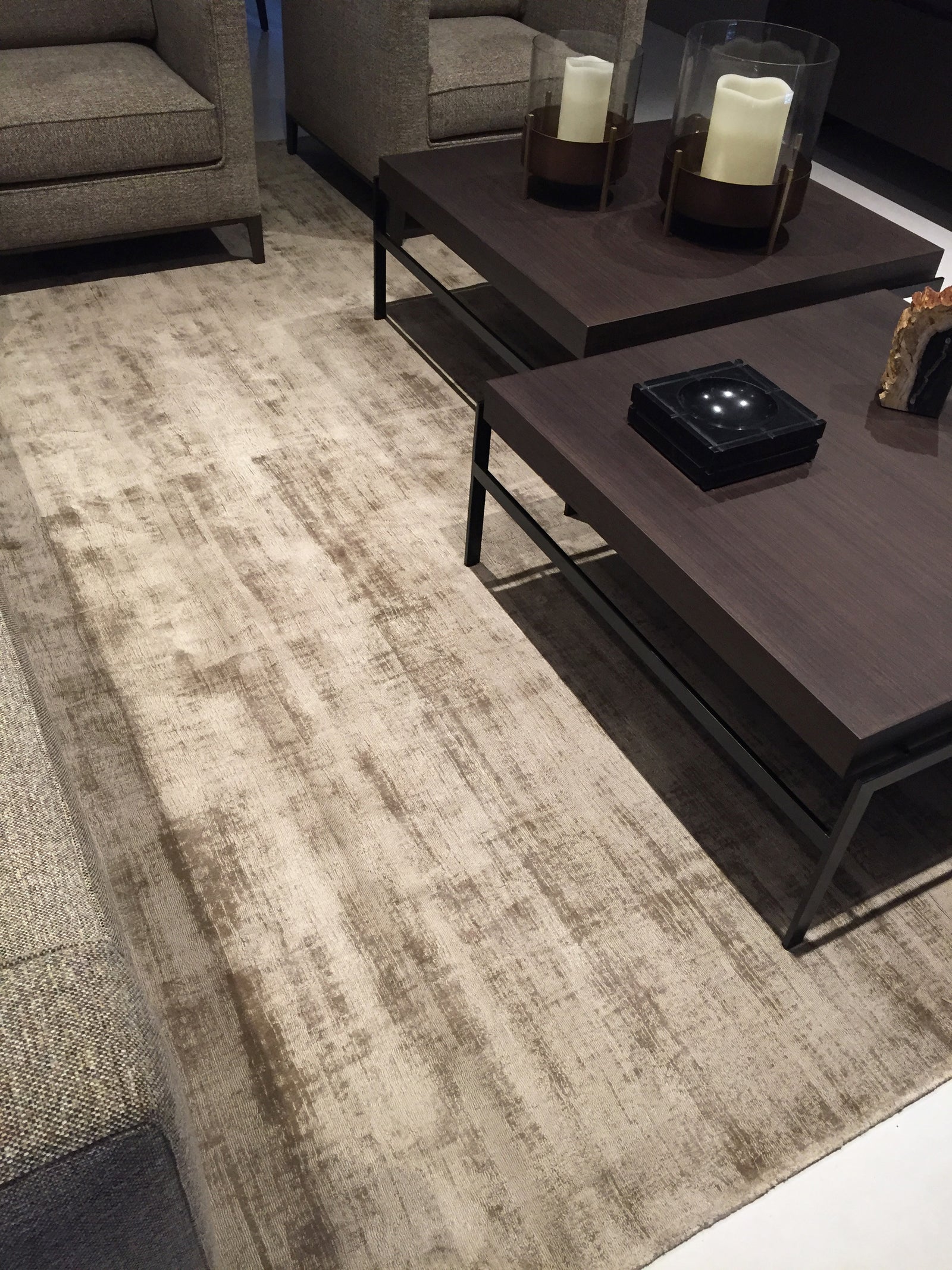 Tapis Erica- Beige Vintage – 100% Viscose Texture Cut and Loop - Tapis Contemporains à Prix Outlet - Bel-Deco