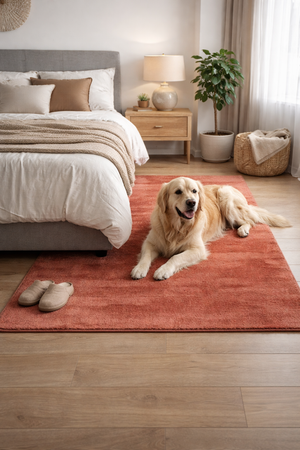 Erica Red Rug – 100% Viscose – Vintage Design & Cut and Loop Technique – Contemporary Rugs at Outlet Prices – Bel-Deco