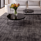 Black Wool and Polyamide Hallway Rug 250x80 – Tufté main