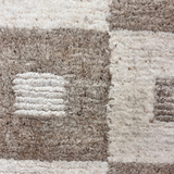 Tapis vintage beige et marron en ortie – Nettle : détail du tissage
