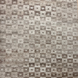 Tapis géométrique beige et marron en ortie – Nettle : vue d'ensemble du tapis