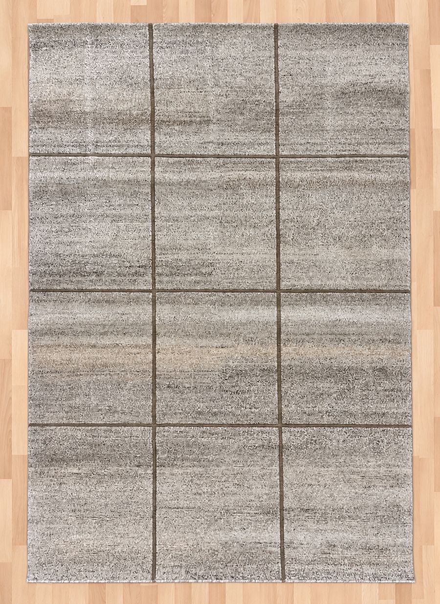 Vloerkleed beige geometrisch van brandnetel 140x200 – Nettle