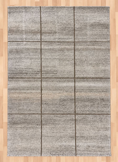 Tapis géométrique beige en ortie 140x200 – Nettle