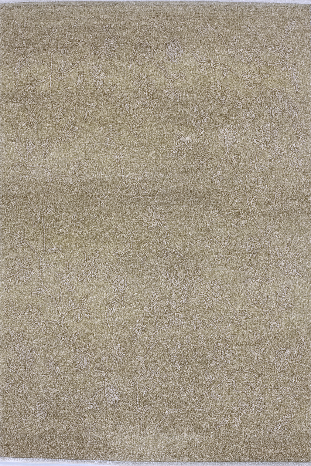 Tapis raffiné 100% ortie motif floral