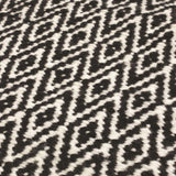 Black and White Wool Rug – Milhac – close-up of the weave