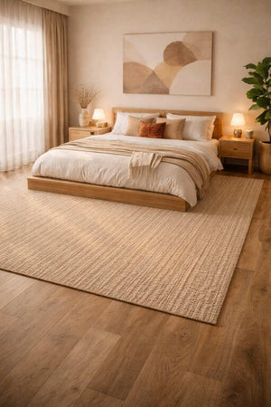 Mihac Beige Gold Teppich aus neuseeländischer Wolle – Handgewebt für natürlichen und eleganten Komfort – Moderne Teppiche zu Outletpreisen – Bel-Deco