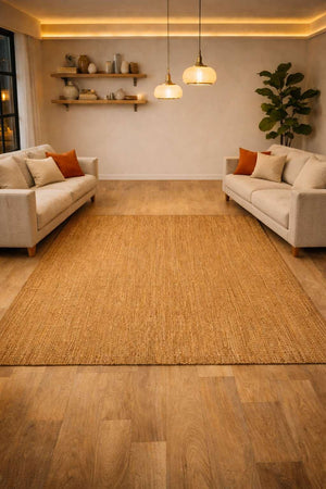 Mihac Beige Gold Teppich aus neuseeländischer Wolle – Handgewebt für natürlichen und eleganten Komfort – Moderne Teppiche zu Outletpreisen – Bel-Deco