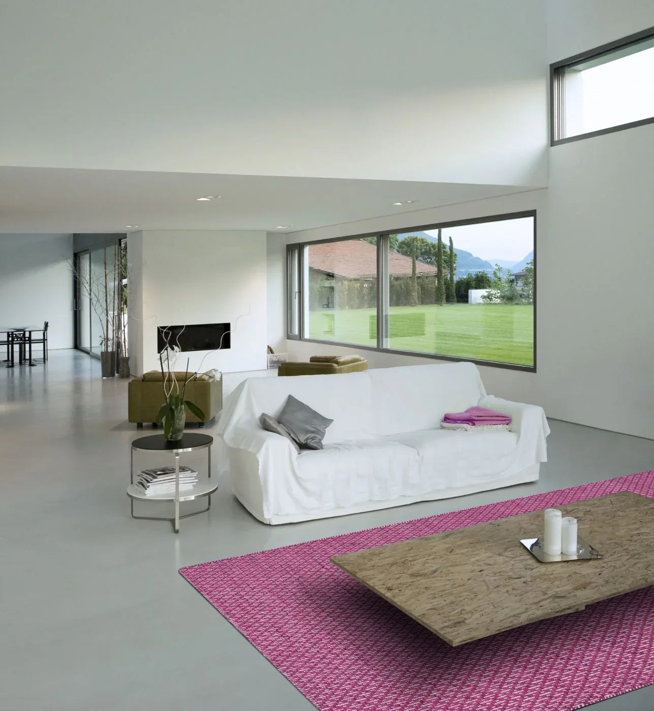 Tapis Milhac Rose et Blanc – 100% Laine de NZ -3030-93 - Tapis Contemporains à Prix Outlet - Bel-Deco