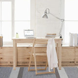 Tapis blanc et bleu en soie et laine – Tribal, dans un bureau