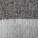Tapis blanc et bleu en soie et laine – Tribal : détail du tissage