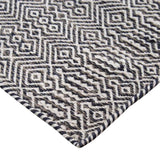 Teppich Schwarz-Weiß Geometrisch PET – Tessera – Detail der Kante
