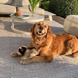 Teppich Grau Weiß aus recyceltem PET – Tessera, in einem Wohnraum