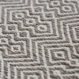 Teppich Grau Weiß aus recyceltem PET – Tessera – Detail der Webstruktur