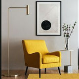 Tapis jaune en laine – Cory, dans un salon
