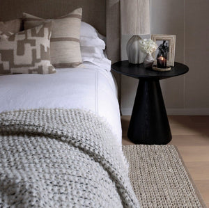Tapis bohème Ivoire en Jute et Coton Tissé Main - Jakari