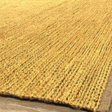 Teppich Gelb aus Jute – Jakari – Detail der Kante