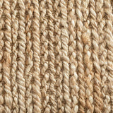 Tapis beige en jute et coton – Jakari : détail du tissage