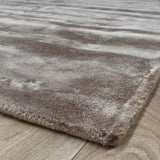 Tapis taupe en bambou – Bamboo : détail de la bordure