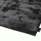 Dark Grey Bamboo Silk Rug – Bamboo – close-up of the edge
