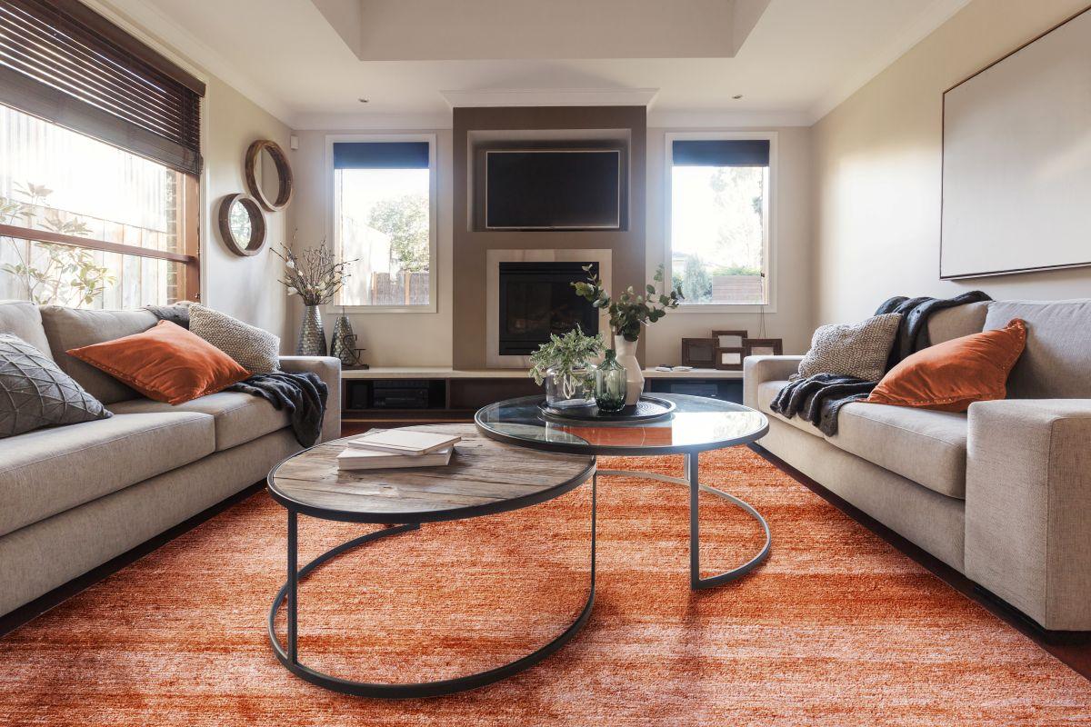 Tapis Sievy Terracotta – 100% Soie de Bambou – Noué Main & Filé Main - Tapis Contemporains à Prix Outlet - Bel-Deco