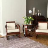 Tapis violet à poils ras en soie de bambou – Sievy, dans un salon