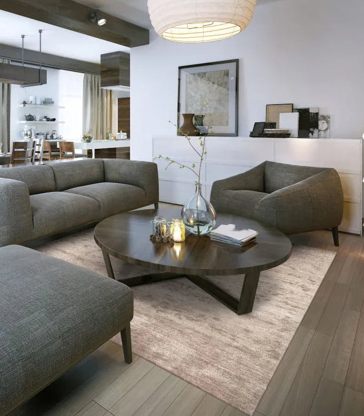 Sievy Beige Rug – 100% Bamboo Silk – Hand-knotted & Hand-spun – Contemporary Rugs at Outlet Prices - Bel-Deco