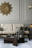 Grey Chevron Bamboo Silk Rug – Sievy, in a living room