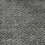 Grey Chevron Bamboo Silk Rug – Sievy – close-up of the weave