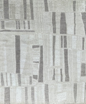 Sahir-AF850KV-Tapis Artisanal en Laine avec Franges sur Mesure