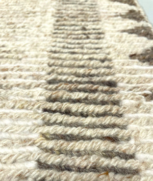 Sahir-QUA600K-Tapis Artisanal en Laine avec Franges sur Mesure