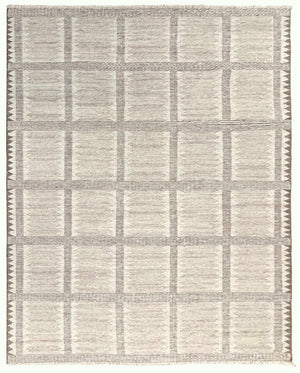 Sahir-QUA600K-Tapis Artisanal en Laine avec Franges sur Mesure