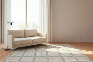 Tapis en laine haut de gamme fait main Sahel 3078 par angelorugs avec finitions franges et découpe sur mesure pour Bel-Deco.-250x350