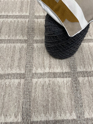 Sahir-QUA600K-Tapis Artisanal en Laine avec Franges sur Mesure