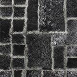 Teppich Grau Hochflor aus Wolle – Baipal – Detail der Webstruktur