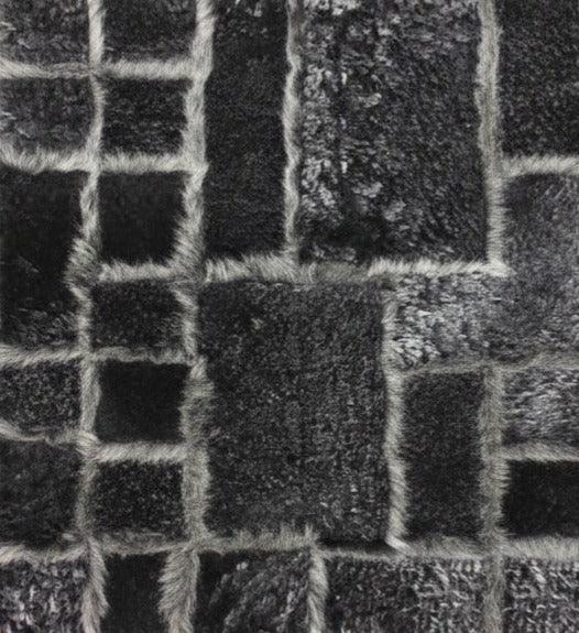Baipal Grijs en Zwart Tapijt – 100% Lamswol – Handgemaakt – Moderne Tapijten voor Outletprijzen – Bel-Deco
