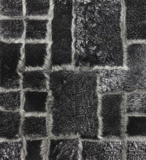 Baipal Teppich, Grau und Schwarz – 100 % Lammwolle – Handgefertigt – Moderne Teppiche zu Outletpreisen – Bel-Deco