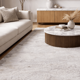 Teppich Grau Hochflor aus Lammwolle – Baipal, im Wohnzimmer