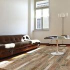 Brown and Beige Leather Rug 140x200 – Starmo
