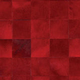 Teppich Rot Geometrisch aus Leder – Sparkless – Detail der Webstruktur