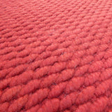 Tapis uni rouge en laine – Swanston : détail du tissage