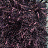 Teppich Violett Hochflor aus Polyester – Bari – Detail der Webstruktur