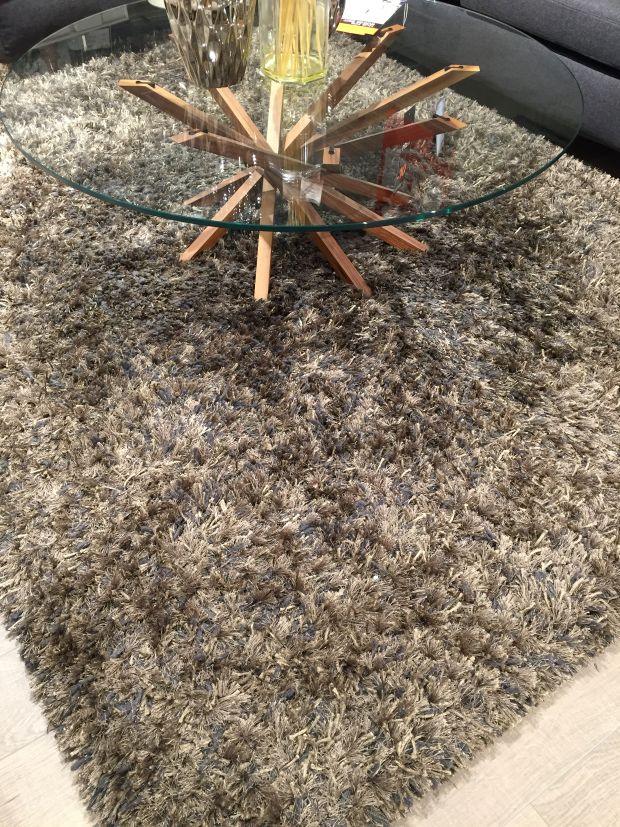 Tapis Laurita Gris et Bronze – Mélange Laine, Soie & Polyester – Confort Shaggy - Tapis Contemporains à Prix Outlet - Bel-Deco