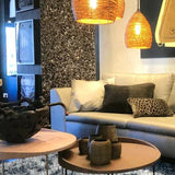 Teppich Grau Hochflor aus Wolle und Seide – Laurita, im Wohnzimmer