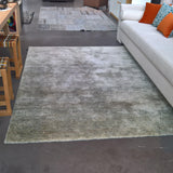 Teppich Grün Vintage aus Bambusseide und Jute – Sena, im Wohnzimmer (2)