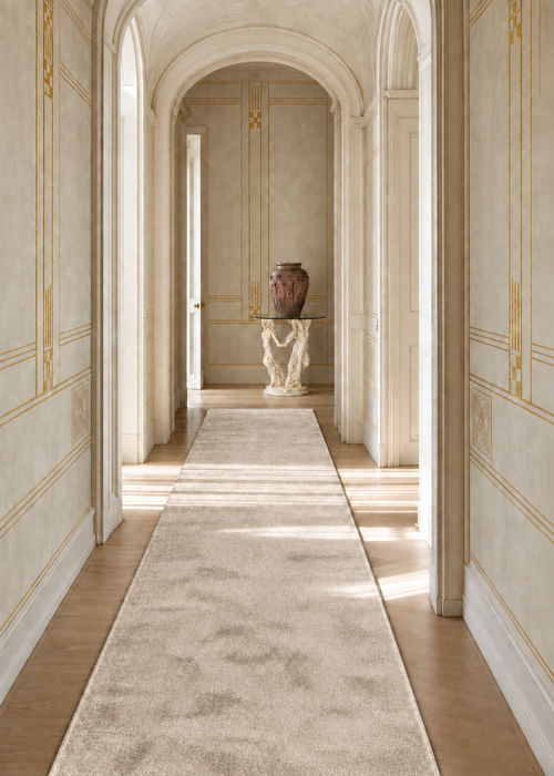 Tapis de couloir crème en polyamide – Pacs, dans une entrée