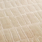 Vloerkleed beige van wol en viscose – Balkan – detail van de weving